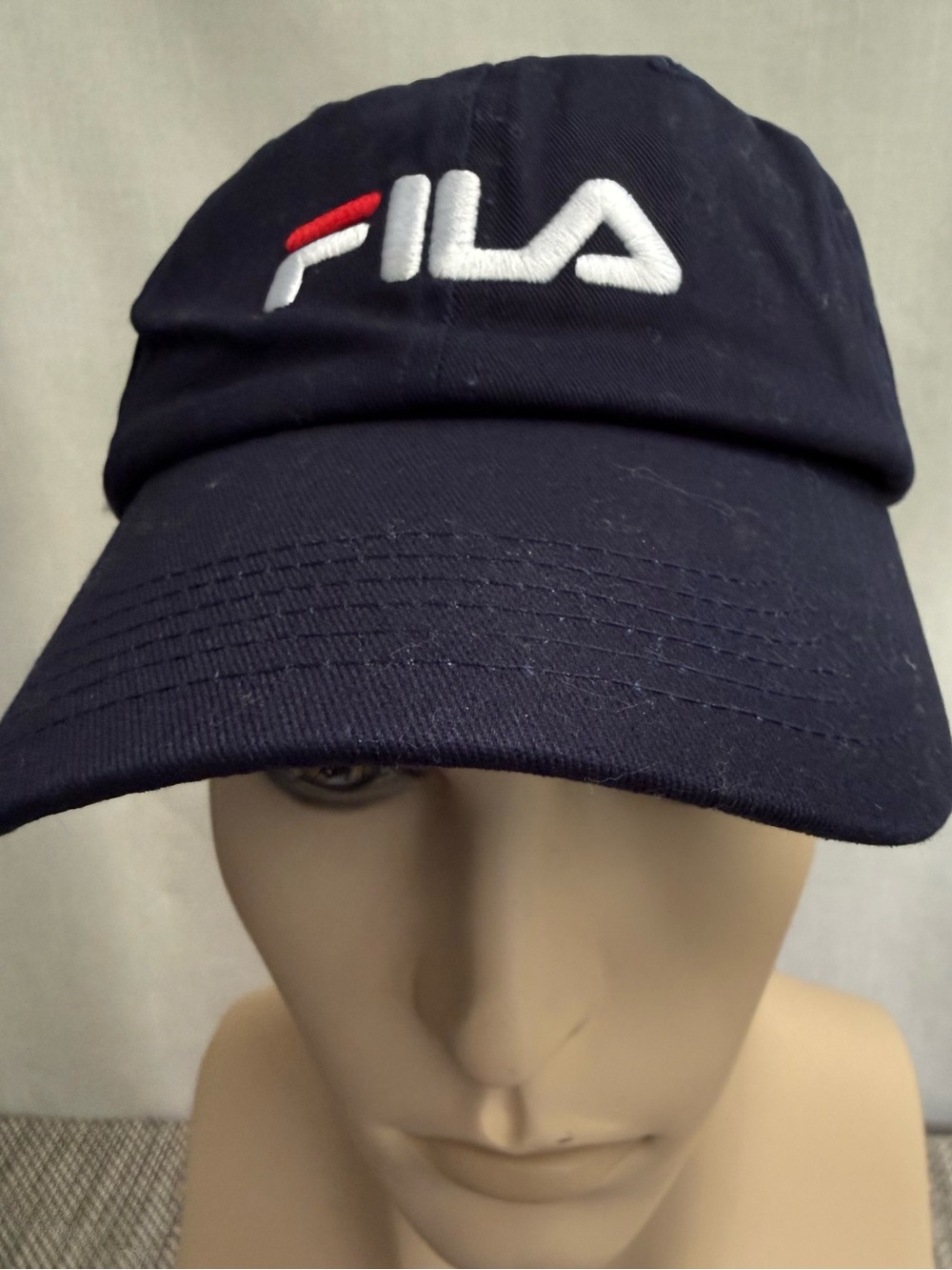 Fila Navy Baseball Cap with White and Red Logo